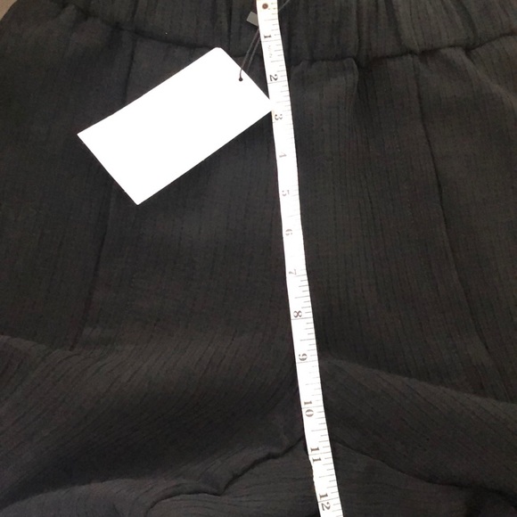 NWT Zara Black Front Slits Pants With Elastic Waistband - Picture 6 of 8